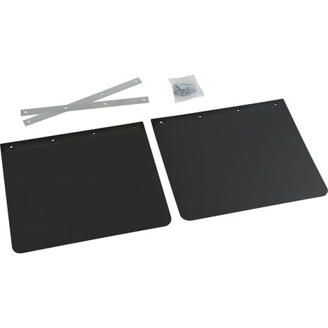 Coppia paraspruzzi camion in PVC nero - 40x30 cm (1/2)
