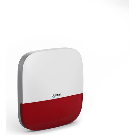 GOLIATH Basic Alarm Außensirene LED Alarmleuchte 85-110 dB Weiß AußenSirene (1/3)