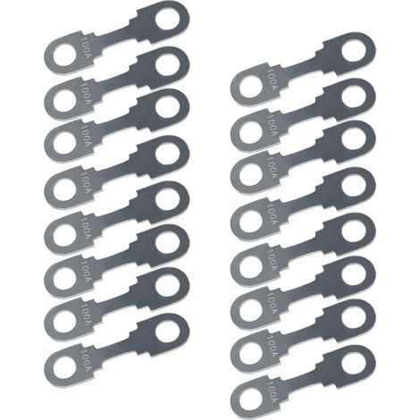 Bande de Fusible Plat Fusible de Voiture Fusibles Plats pour Auto 16pcs Lame de Fusibles pour Auto/Truck/RV/Camion/Moto (100A) (1/5)