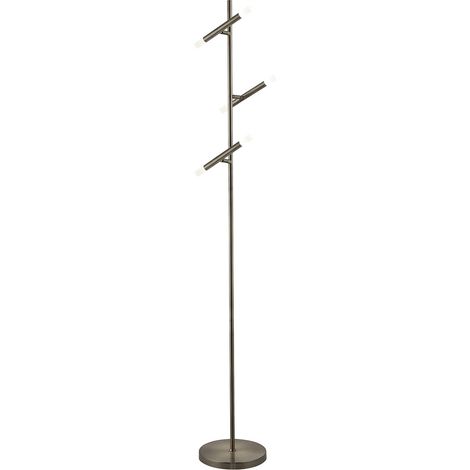 Piantana Industrial-Nordico Tubi Acciaio Cromo Policarbonato Led 14,02W 2700K