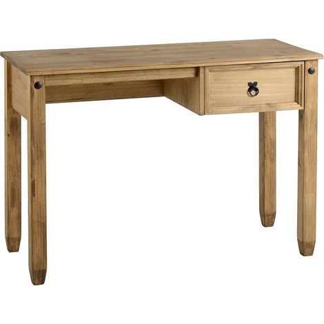 Budget Mexican Study Desk - L44.5 x W107 x H75 cm - Distressed Waxed Pine (1/5)