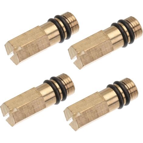 4 Pièces prise de cuivre de robinet monter inoxydable robinets bouchon remplacement d'une seule prise partie en cuivre du robinet raccord de robinet Golden (1/5)