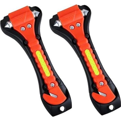 Lot de 2 brise-vitres de voiture, coupe-ceinture de sécurité, marteau de sécurité, outil d'évacuation de voiture (1/5)