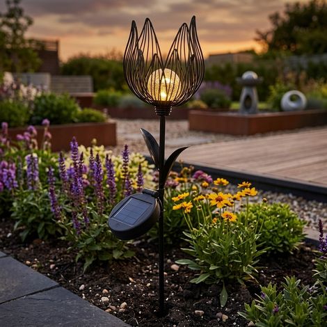 Lunaria Urban Solar Flower Garden Stake Light (1/2)