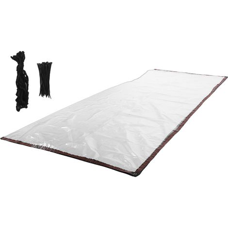 Bâche Transparente 3x3m PE Renforcée Imperméable avec Œillets pour Jardin Serre Poulailler Terrasse Protection Plantes Extérieur (1/4)