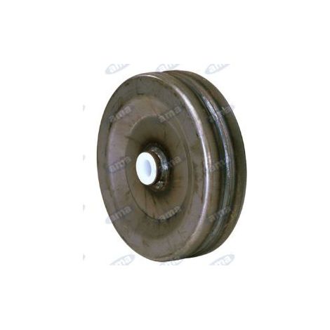 Ruota ferro lamiera con boccola in nylon autolubrificante per carriola 28 cm