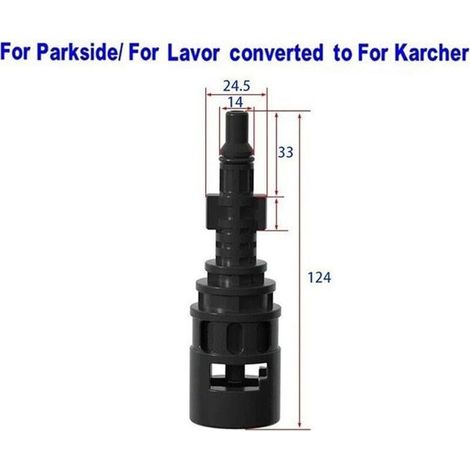 Adaptateur pour nettoyeur haute pression Lavor/Parkside vers Karcher K-series K2-K7, adaptateur de conversion pour nettoyeur de surface, buse haute pression, lance à mousse (1/5)