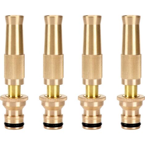 4X High Pressure Hose Nozzle Heavy Duty , Brass Water Hose Nozzles for Garden Hoses, Adjustable Function (1/5)