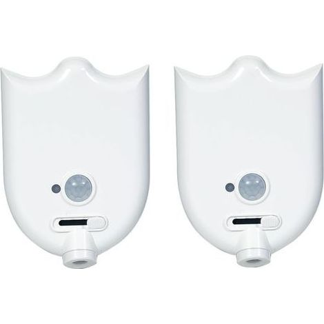 Lot de 2 veilleuses pour toilettes, détecteur de mouvement, projection lumineuse pour cuvette, éclairage LED pour l'intérieur des toilettes (1/5)