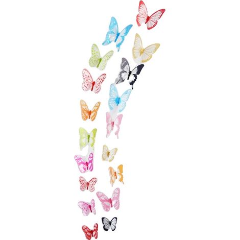 Autocollant mural, design de papillon 3D, décoration moderne pour la maison, 4 (1/2)
