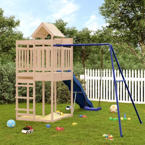 Aire de jeux d'extérieur,Maisonnette de jeu,Maison enfant bois de pin massif BDXN51506 (1/5)