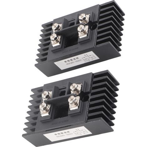 MDQ60A 1600V Brückengleichrichter (2 Stück), isoliertes Diodenmodul mit Kühlkörper