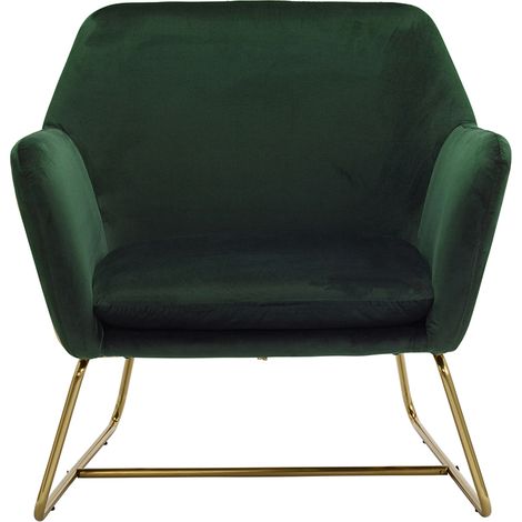 Charles Armchair - Velvet - L66 x W75.5 x H76.5 cm - Racing Green (1/4)