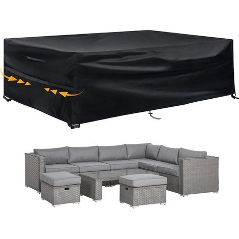 Gartenmöbel Abdeckung Schutzhülle Wasserdicht Winddicht 280x204x106cm (1/5)