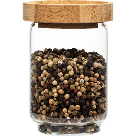 Bocal empilable avec couvercle en bambou 250 ml empilable hermétique (1/5)