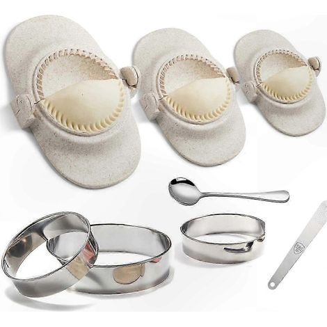 Moule à pâtisserie géant de 15 cm avec emporte-pièce - Ensemble de moules pour raviolis, raviolis polonais, tartes, etc. (1/5)