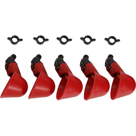 Lot de 5 abreuvoirs automatiques pour poules (bols à vis fixes) (1/5)