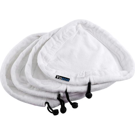 Lot de 4 lingettes triangulaires en microfibre lavables pour nettoyeur vapeur sols durs（Q3 : Nouveaux produits pour le mois d'août） (1/5)