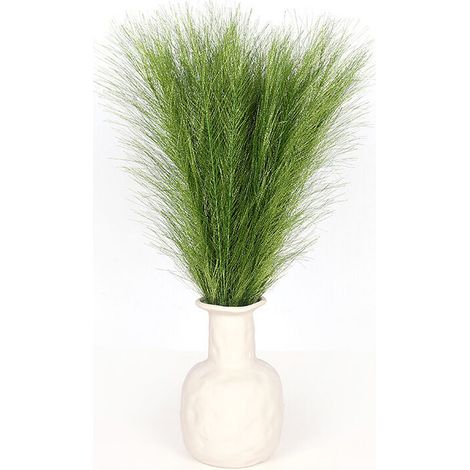 Erba della pampa artificiale, 5 steli 45 cm/18'' Piccola erba della pampa soffice Replica Piume di canna per riempire vasi Composizione floreale Soggiorno Cucina Matrimonio Ufficio Replica bohémien -C