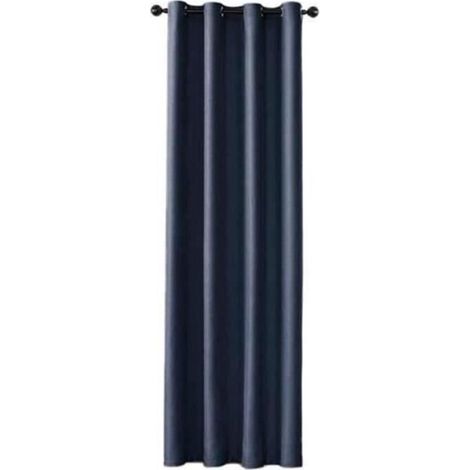 Thermischer Verdunkelungsvorhang mit stabilen Ösen, Raumdekoration, 100 x 200 cm, dunkelblau.