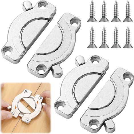 Conector de mesa de 2 piezas, bisagras, conector superior para mesa de comedor/escritorio/oficina (1/5)
