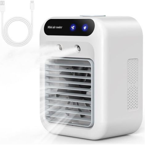 Portable Air Conditioner, Silent Mobile Air Conditioner, 500ml Air Cooler, Air Cooler, 2 Speeds + 2 Mist Modes, 20° Wind Direction Adjustment, Mini Air Conditioner
