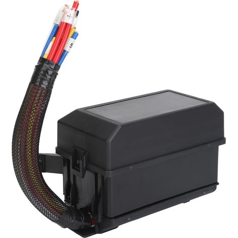 Kit de boîte à fusibles et relais 12 V : 6 relais 4 broches type Bosch et 11 fusibles pour moteurs automobiles et marins. (1/5)