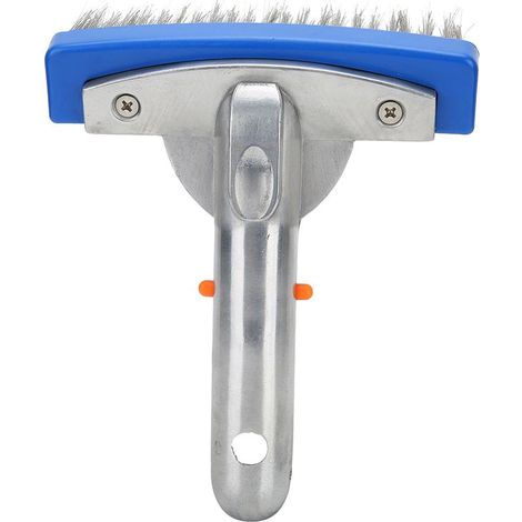 Brosse de Nettoyage pour Piscine et Spa en Acier Inoxydable de 14cm/5.5in – Pour Sol et Mur, Compatible avec Tiges Standard – Pièce Unique (1/5)