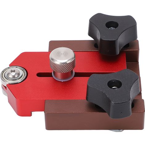Guide de refend pour scie circulaire à table, butée de coupe en aluminium rouge et noir, accessoire portable de précision pour menuiserie (1/5)