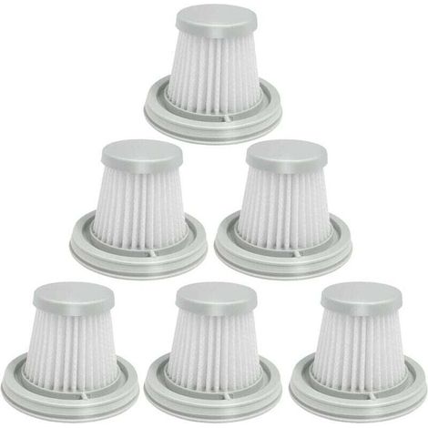 6er-Pack HEPA-Filter kompatibel mit Xiaomi Mijia Handy Home Car Mini Waschbarer Akku-Staubsauger Ersatzteile (1/4)