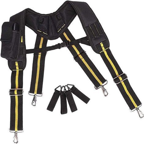 Bretelles De Travail RéGlables Ceinture à Outils RembourréE,Bretelles Bretelles Boucle Bretelles De Travail Robustes Avec Pinces De Poche Pour éLectricien Charpentier (1/5)