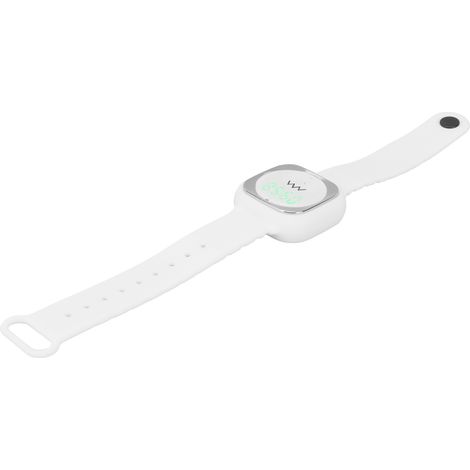 Bracelet anti-moustiques à ultrasons avec affichage de l'heure, bracelet anti-moustiques pour l'extérieur (blanc) (1/5)