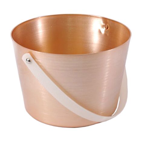 Sauna Aufgusskübel rose gold mit flexiblem Tragegurt (1/5)