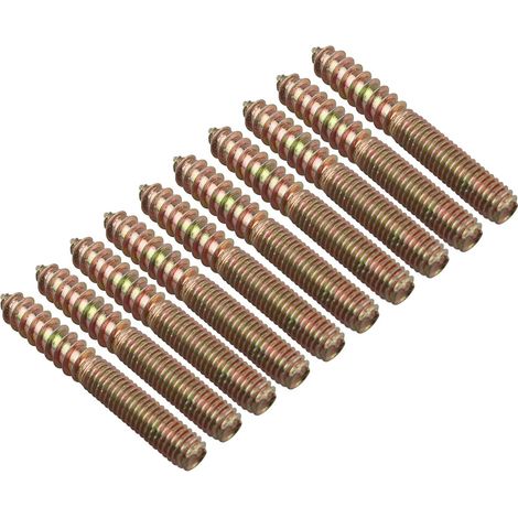 10 pcs M8 x 60 MM Wood au Métal Vis meubles chevilles à double tête Boulons de fixation vis de filetage à tige (1/5)