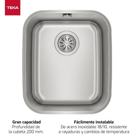 Fregadero bajo encimera Acero inoxidable Rectangular 1 Senos TEKA (1/5)