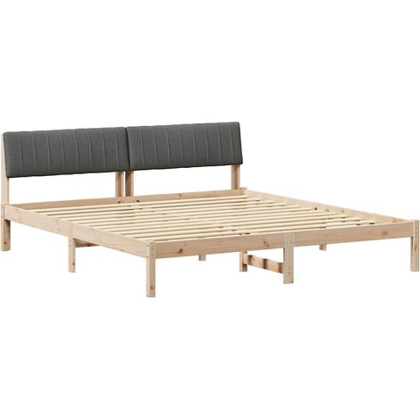 Maison Exclusive - Struttura del Letto marrone e grigio scuro 180 x 200 cm (1/5)