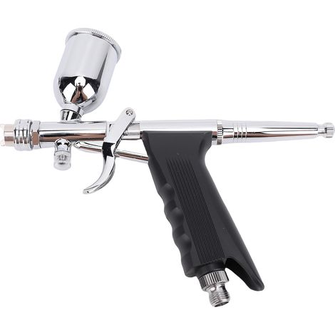 Kit aérographe double action à alimentation par gravité avec buse à dégagement rapide de 0,3 mm et godet de 15 cc. Matériel de peinture et d'art. (1/5)