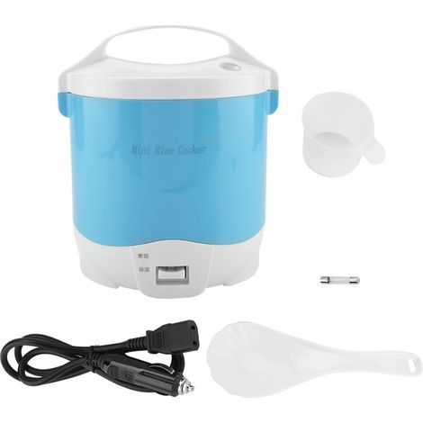 24V, 180W, 1.6L Portable Multifunctional Electric Rice Cooker, Car Steamer (Blue)