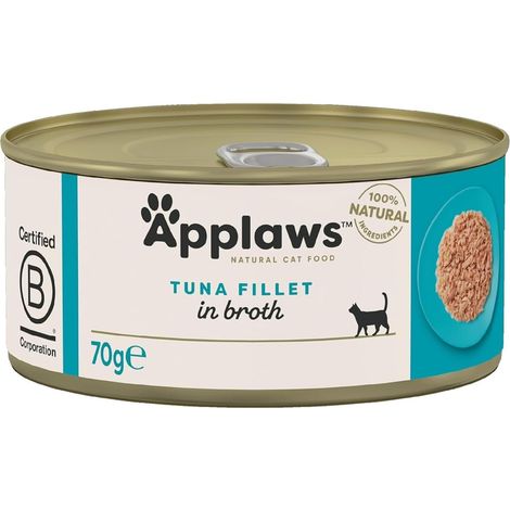 Applaws Premium Cibo umido per gatti Tonno adulto naturale al 100% 24x70 g (1/4)