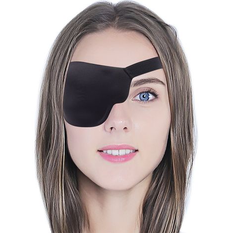 Masque 3D pour l'œil droit avec boucle réglable, noir (1/5)