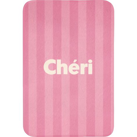 TAPPETINO PER WC A righe - Rosa - Chéri 60x90 cm
