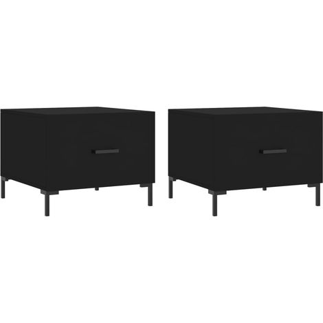 Maison Exclusive - Couchtische 2 Stk. Schwarz 50x50x40 cm Holzwer