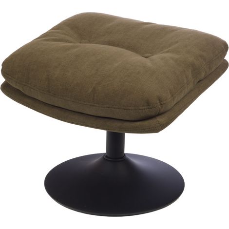 Amadeus - Repose-pieds en tissu kaki avec piètement noir Magnum