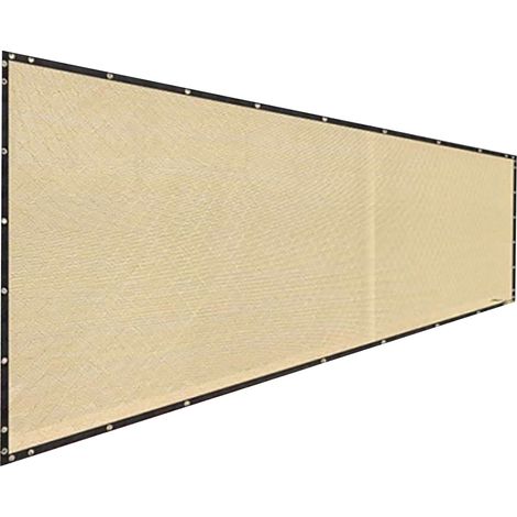 Clôture de balcon beige épaisse, protection solaire et intimité garanties. Clôture de patio.