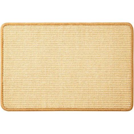 Tapis Griffoir pour Chat, 60 x 40 cm, Sisal Naturel, Tapis à Griffer Horizontal, Protège Canapé et Tapis (1/5)