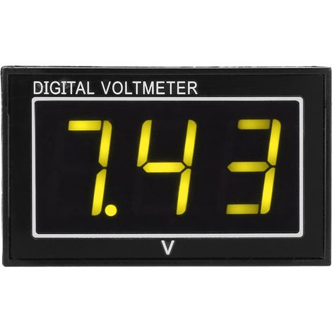 1 voltmètre numérique étanche à affichage LED 0,56 pouce (2,5-30 V, jaune) (1/5)