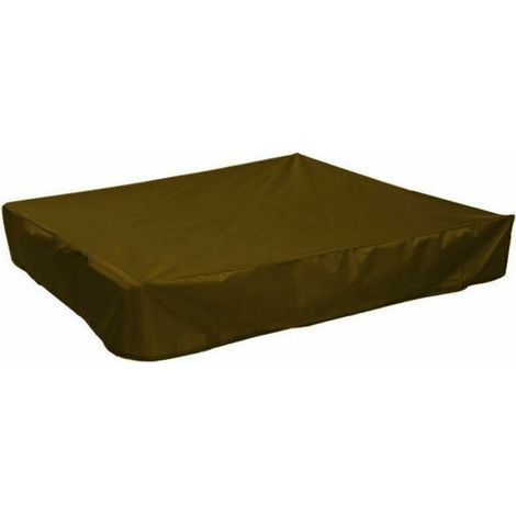 Copertura impermeabile da giardino - Telo parasole quadrato per schermo solare - Copertura anti-sabbia (marrone) 120x120x20cm (1/4)