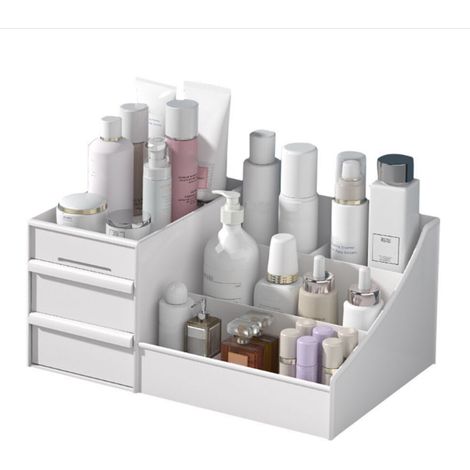 Organizador de plástico para guardar maquillaje, joyas, accesorios para el cabello y artículos de papelería. (1/5)