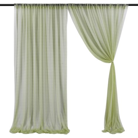 Velo confeccionado en hilo de alta calidad, de dos piezas, 150 x 300 cm, gris y verde cielo, ideal para bodas.