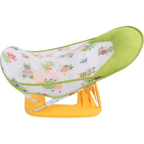 Chaise de bain pliable pour bébé, antidérapante et ergonomique, avec 3 hauteurs réglables pour baignoire ou lavabo. (1/5)